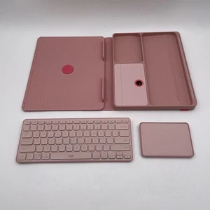 Logitech Casa Pop Up Desk Work From Home Kit with Laptop Stand Bohemian Blush - Picture 1 of 5