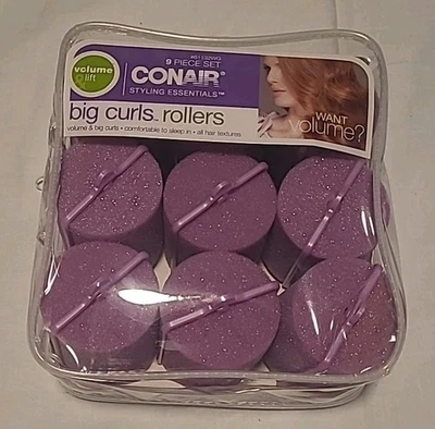 Conair Foam Rollers Extra Large Big Volume & Lift Wave Curls 9 Pcs Set All Hair - Image 1 of 4
