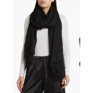 Vince Women's Black Cashmere Scarf - New Without Tags - Picture 1 of 4