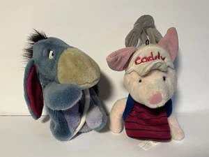 Vintage Disney Piglet & Eeyore Golf Club Covers Plush Lot of 2 Winnie The Pooh - Picture 1 of 16