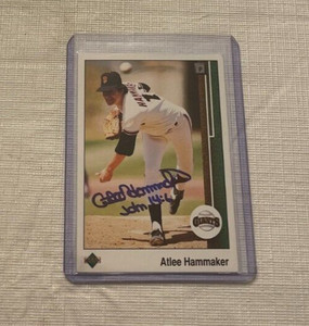 1989 Atlee Hammaker Autographed Upper Deck Card #544
