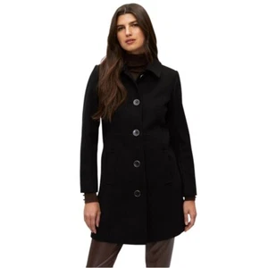 GEORGE SIMONTON Tall Coat Studio Black Formal Studio Wool Coat Front Button - Picture 1 of 10