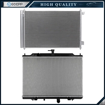 Kit de refrigeración de radiador y condensador de aire acondicionado de aluminio para Nissan NV200 2013-2016 2017 Foto 1 de 4