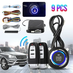 Keyless Entry Engine Start Alarm System Push Button Remote Starter Stop Car D8Y2 - Bild 1 von 12