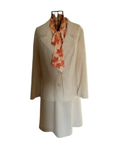 70s Vintage Women's Dress W/ Jacket By Jerri Lurie Leaf Print Union Made - Picture 1 of 18