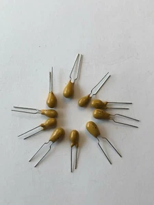 10pcs 15uf 35V Vishay Dipped Radial Tantalum Capacitor 199D156X9035E6V1 USA - Picture 1 of 1