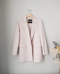 BNWT Massimo Dutti Cream Beige Double Breasted Wool Coat UK8 EU36 US4 Designer - Picture 1 of 10