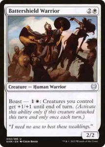 BATTERSHIELD WARRIOR X 4 N/M- KALDHEIM MAGIC THE GATHERING - Picture 1 of 1