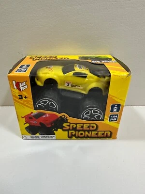 Kidz Tech Speed Pioneer 1/64 Big Wheel Pull Back Action Cars 1/64 New YELLOW - Image 1 of 4