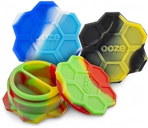 3 Packs OOZE HONEY POT 8ml Silicone Wax Container Non-stick, Assorted Color - Picture 1 of 9