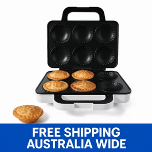 Electric Pie Maker 6 Pies Machine Non Stick Tarts Quiches Meat Apple Cooker - Picture 1 of 5