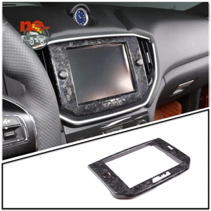 100% Carbon Fiber GPS Navigation Panel Cover Frame For Maserati Ghibli 2014-2015 - Picture 1 of 10