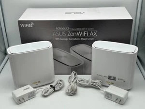 ASUS ZenWiFi XT8 Tri-Band Mesh Wi-Fi 6 System - White (Set of 2) - Picture 1 of 5