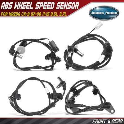 4x Front & Rear ABS Wheel Speed Sensor for Mazda CX-9 07-08 11-15 3.5L 3.7L AWD - Image 1 of 4