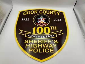 COOK COUNTY Sheriff's 100th Anniversary Highway Police Patch - Picture 1 of 3