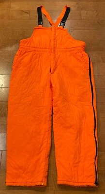 Men Gamehide Vintage Orange Hunting Insulated Bibs XL - Image 1 of 4
