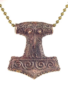 PERO BRONCE REAL Raven Thors martillo celta nórdico vikingo thors Odín 5326K - Imagen 1 de 4