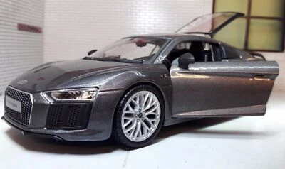 Audi R8 V10 Grey 2015 Plus 1:24 Scale Model 31513 Detailed Maisto Diecast Car