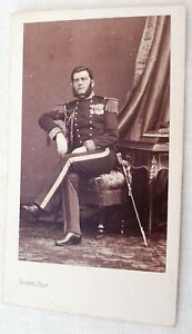 Photo CDV Second Empire Officier de Marine Sabre Médailles DISDERI Napoléon III