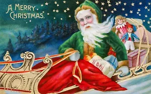 10098.Decor Poster.Room wall Interior art design.Merry Christmas Santa Claus - Picture 1 of 1