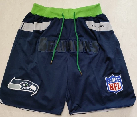 Seattle Seahawks Summer City Football Retro Team Shorts Brand New Stitched(READ) Cover