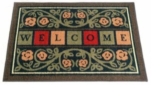 Double Door Welcome Outdoor Floor Mat Heavy Duty Large Coir Doormat Front Porch - Picture 1 of 2