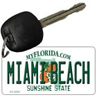 Miami Beach Florida State Novelty Metal Aluminum Key Chain License Plate Tag Art