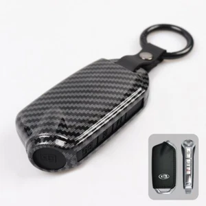 Carbon Fiber Hard ABS Remote Key Fob Case Cover For Kia Stinger GT 2017-2021 - Picture 1 of 15