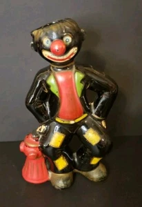 Vintage Thames Unusual Barware Japan Decanter Handpainted Black Clown Hobo (B2) - Picture 1 of 11