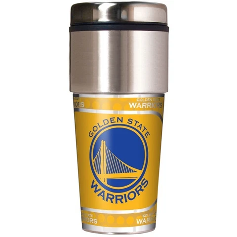 NBA Golden State Warriors 360 Wrap Travel Tumbler  Fan Coffee Mug Cup Cover