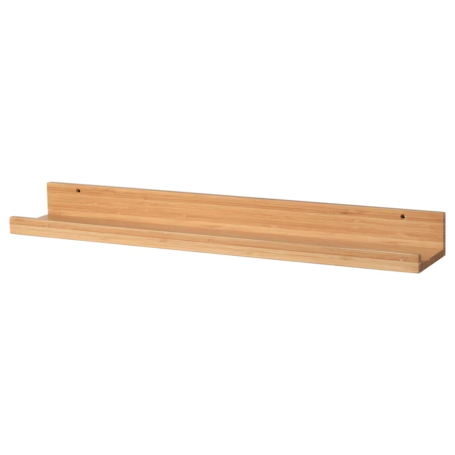 Set of 2 IKEA MALERAS Bamboo Picture Ledge 55 Cm (21 ⅝ ") 405.113.58 READ