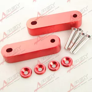 Red Hood Spacer Risers Set Kit For 90-01 Acura Integra Honda Civic CRX - Foto 1 di 3