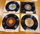 Lot Of 4 45Rpm Everly Bros 4 Tops Point Blank Bluebery Hill 7" W/ Jukebox Strips