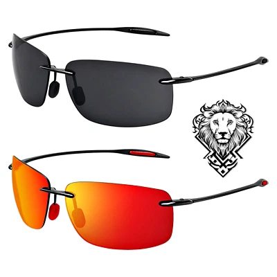Outdoor Fashion Luxury Rimless Ultralight Mens Sunglasses Classic UV400 Eyewear - image 1 of 4