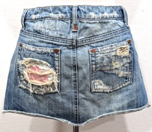 Minifalda de mezclilla envejecida floral rosa serie vintage de Joe's Jeans 1971 EE. UU. 26 * - Imagen 1 de 12