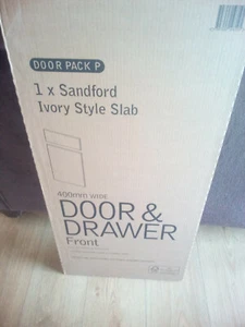 1 X B & Q Door Pack P Sandford Ivory Slab Kitchen Cabinet Door & Draw 400x715mm - Picture 1 of 6