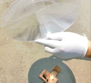 1PZ 310mm lente ottica PMMA plastica Fresnel condensatore solare lente di ingrandimento - Foto 1 di 15