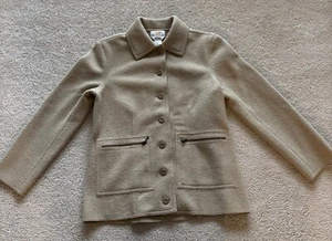 Talbots Coat Small Petite Women Alpaca Wool Camel Tan Brown Lightweight Button - Picture 1 of 9