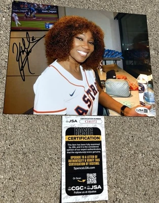 YOLANDA ADAMS 签名 8 x 10 照片 JSA COA HOUSTON ASTROS B — 第 1/2 张图片