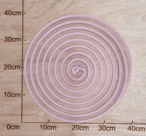 dusky pink large DIY crinoline straw fascinator craft base disc wedding hat - Picture 1 of 2