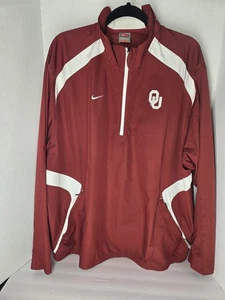 Crimson Red Nike Fit Storm OU Oklahoma Sooners Pullover Jacket Men's XL Large - Picture 1 of 6