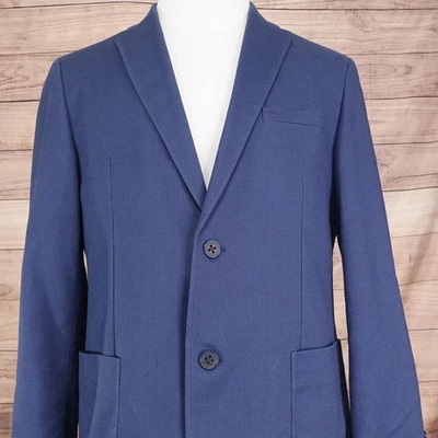 Ben Sherman Blazer Mens 40R Navy Cotton Stretch Sport Coat Two Button CLERE - Image 1 of 4