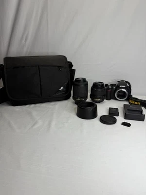Nikon D3100 Digital SLR Camera with 18-55mm NIKKOR VR Lens-Nikon DX 55/200 mm ￼ - Image 1 of 4