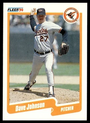 1990 Fleer Update Dave Johnson Rookie Baltimore Orioles #U-67 - Image 1 of 2