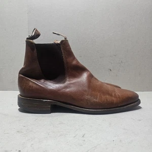 R. M. WILLIAMS BOTAS CHELSEA DE CUERO FORMALES PARA HOMBRE MARRÓN TOSTADO TALLA UK10 EU44 - Imagen 1 de 20