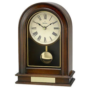 Bulova B7467 Hardwick Wood/Wood Veneer Walnut Analog Clock Walnut - Image 1 of 3