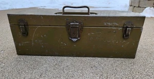 Vintage Hobart Watertite Metall Tackle Box Werkzeugkiste 18 1/2" lang - Bild 1 von 18
