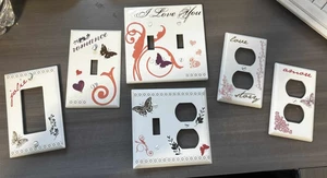 Copripiastra parete presa e interruttore luce Love/Romance arredo casa camera - Foto 1 di 7