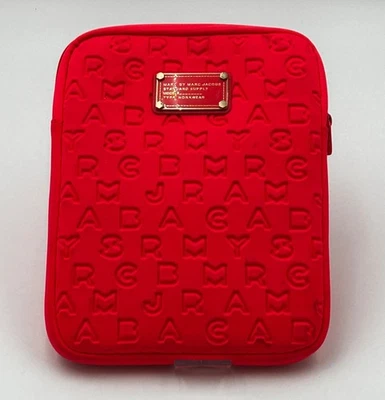 Marc by Marc Jacobs Hot Pink / Red Embossed Neoprene Tablet Sleeve 9x11 Workwear - Image 1 of 4