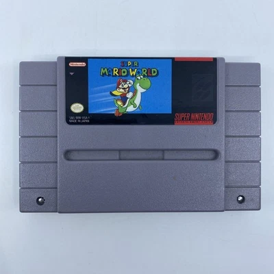 Super Mario World SNES Rare Misprint Reverse NINTENDO Logo (Cartridge Only ) - Image 1 of 4
